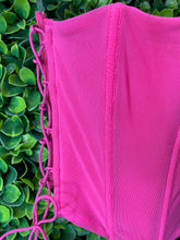 Load image into Gallery viewer, &quot;DARE DEVIL&quot; MESH CORSET(FUSHIA)
