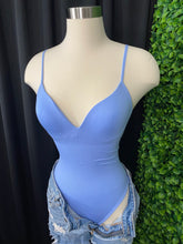 Load image into Gallery viewer, &quot;JENNI&quot; PADDED BODYSUIT(BLUE)
