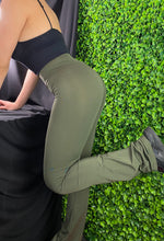 Load image into Gallery viewer, &quot;JET SET&quot; FLARE YOGA PANTS (OLIVE)
