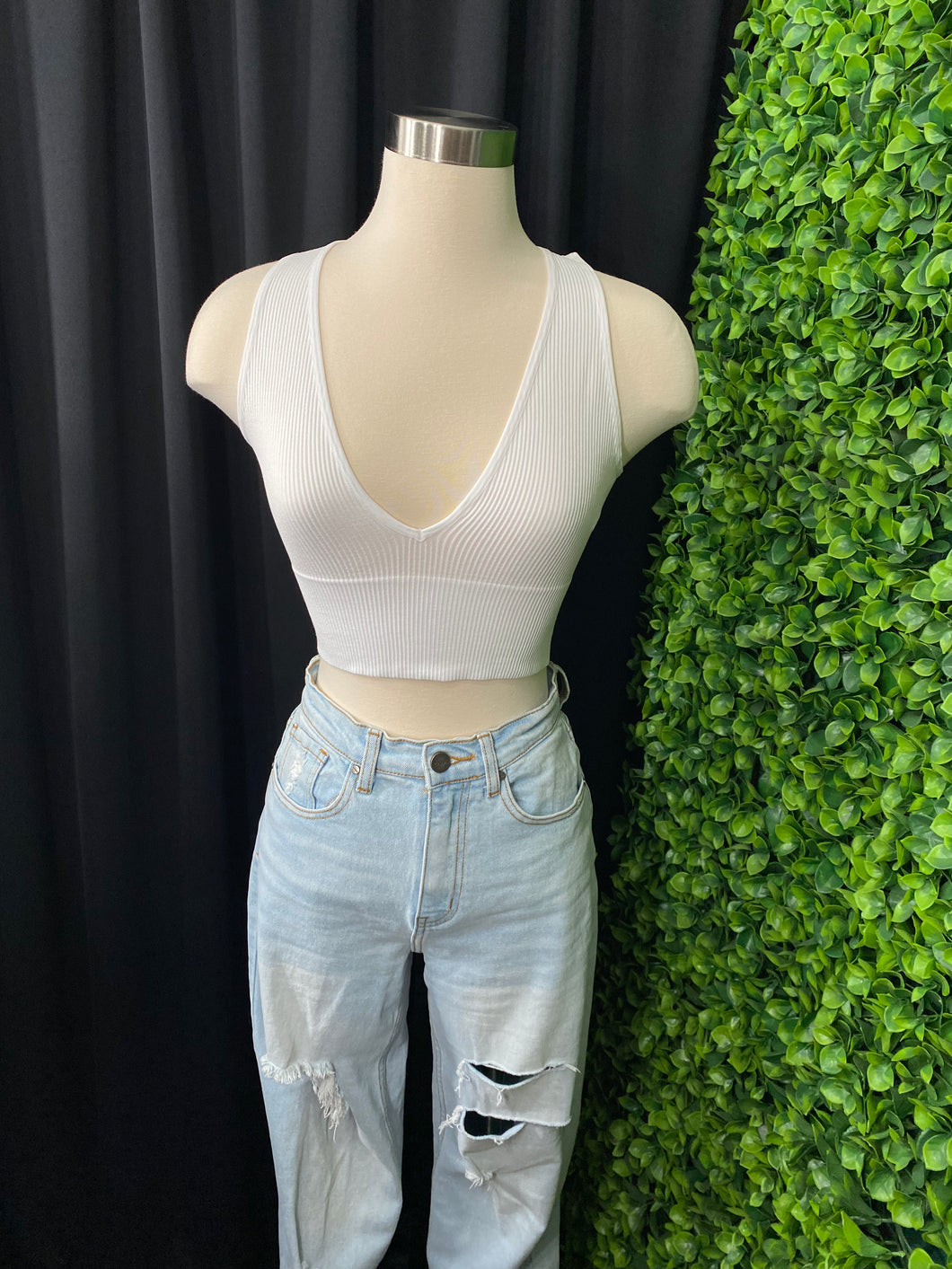 “SHAMMY” CROP TOP (WHITE)